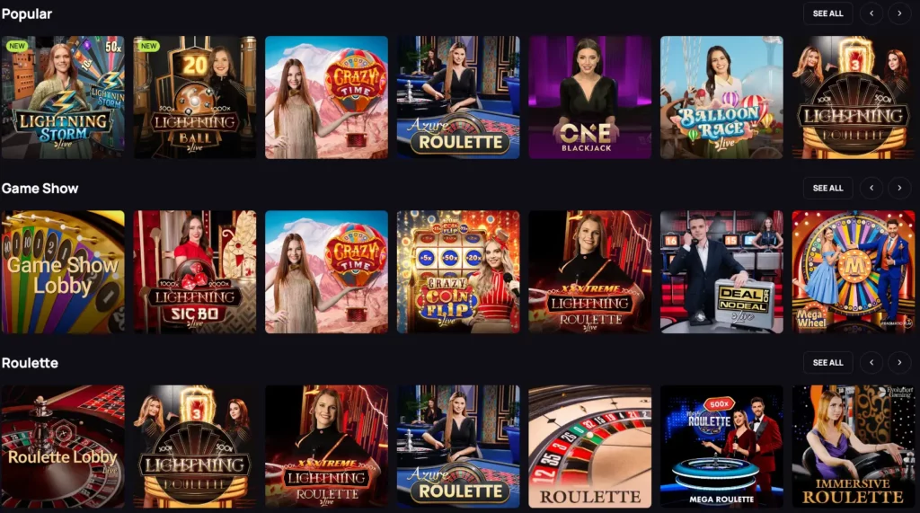 Best LIVE Casino Games at Casino Betandplay